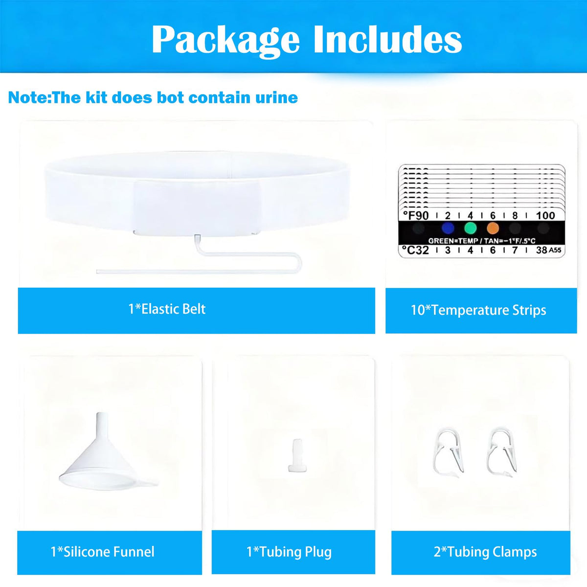 Urine Test Kit with Hidden Belt, Refillable 2-4 oz Sample Bag
