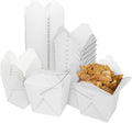 50 Pack 32oz Chinese Take Out Food Boxes, White Takeout Container