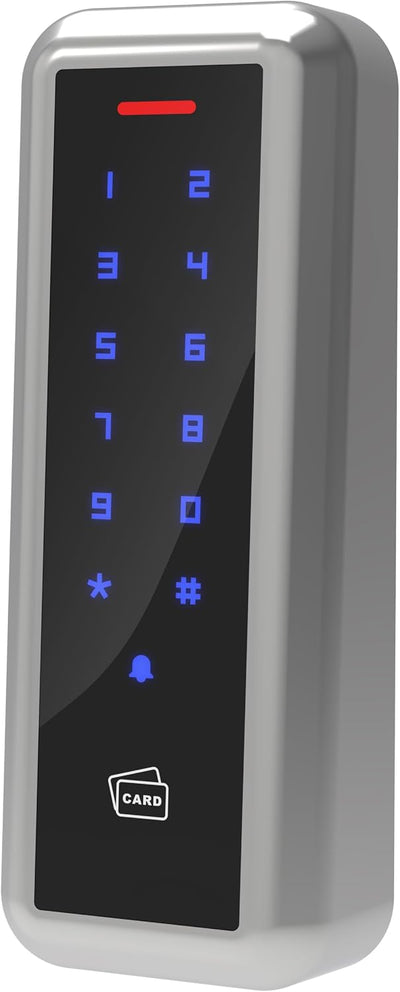 Metal RFID Door Access Control Keypad with Wiegand 26 bit Output | Touch Keypad Waterproof for Rental Home Office