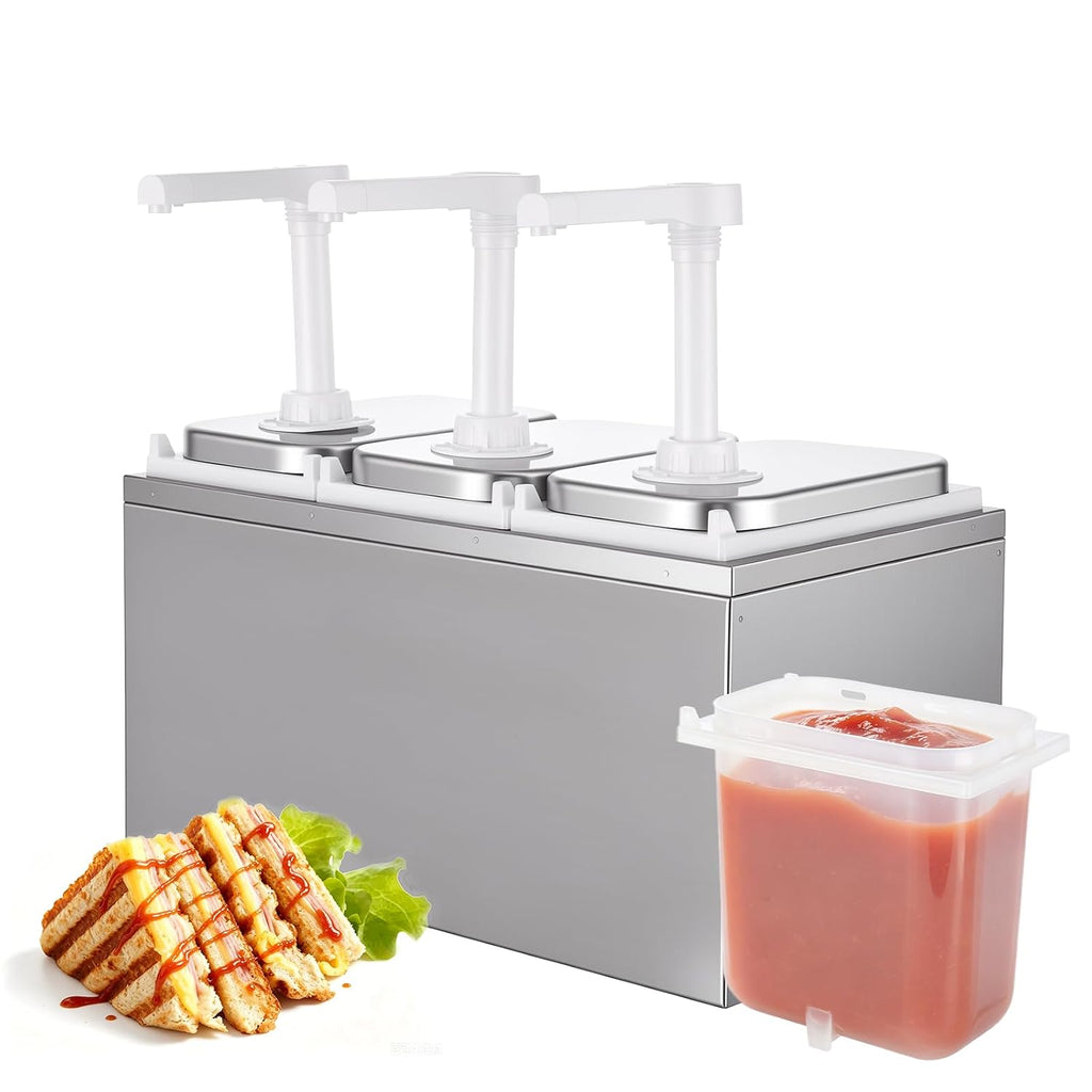 6L Sauce Dispenser Pump, Commercial Condiment Pump Station