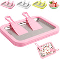 Instant Ice Cream Maker, Rolled Ice Cream Maker, Frozen Yoghurt Plate Instant Gelato Pan Roll, Homemade DIY for Fun