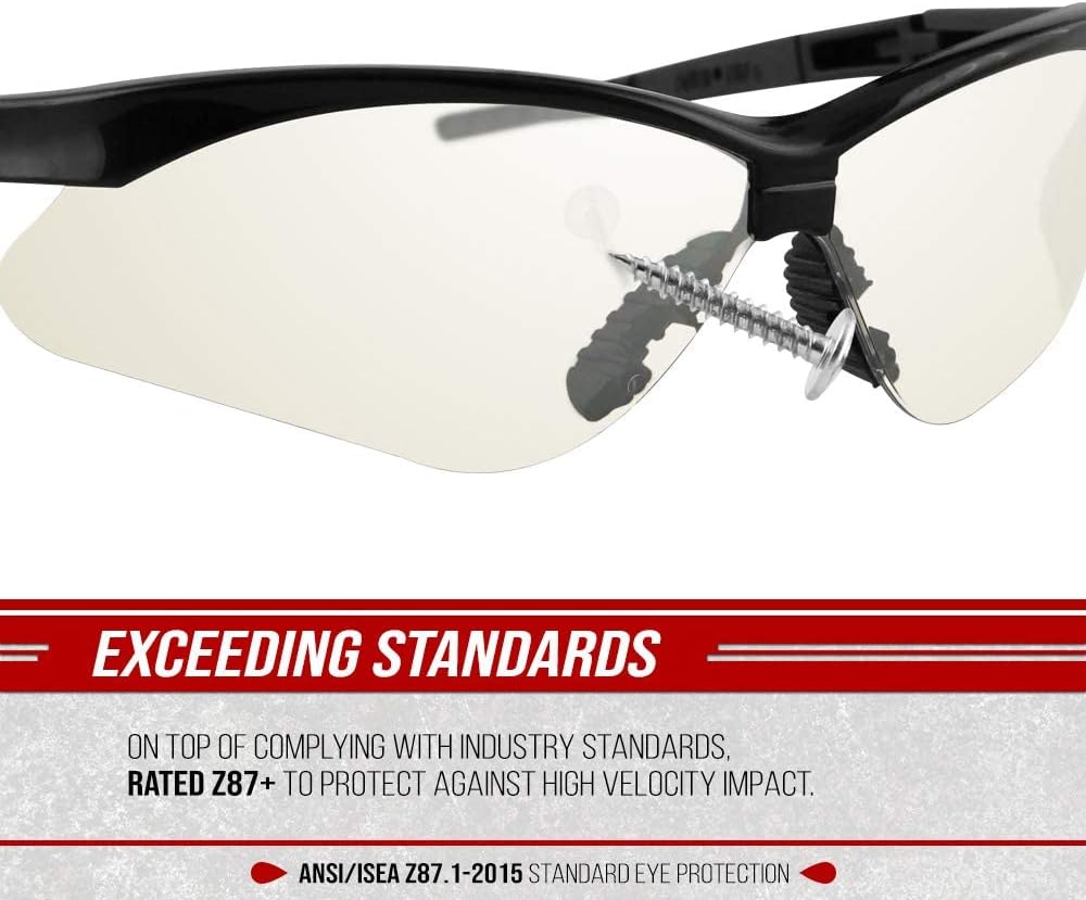 Optic Max Safety Glasses for Men & Women, Scratch-Resistant Eye Protection for, Hunting & Construction