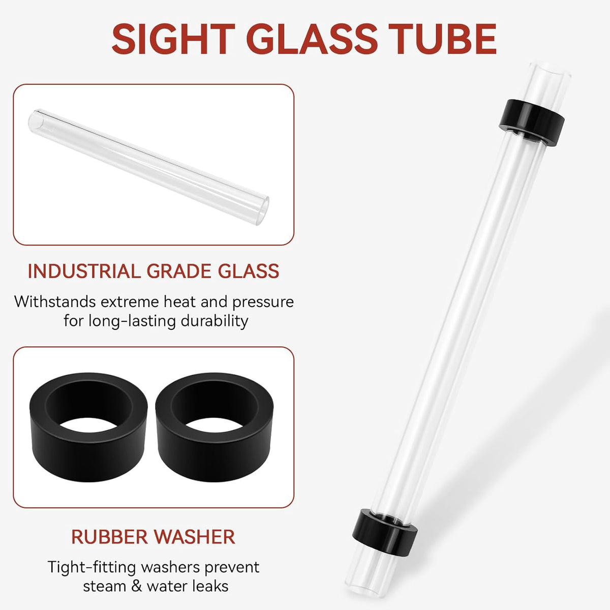 9 Inch Steam Boiler Sight Glass Tube