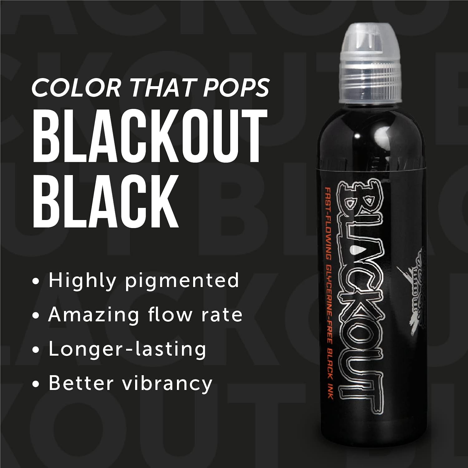 World Famous Blackout Black Tattoo Ink - Ultra-Thin, Long Lasting Black Ink for Lining, Shading & Permanent Makeup