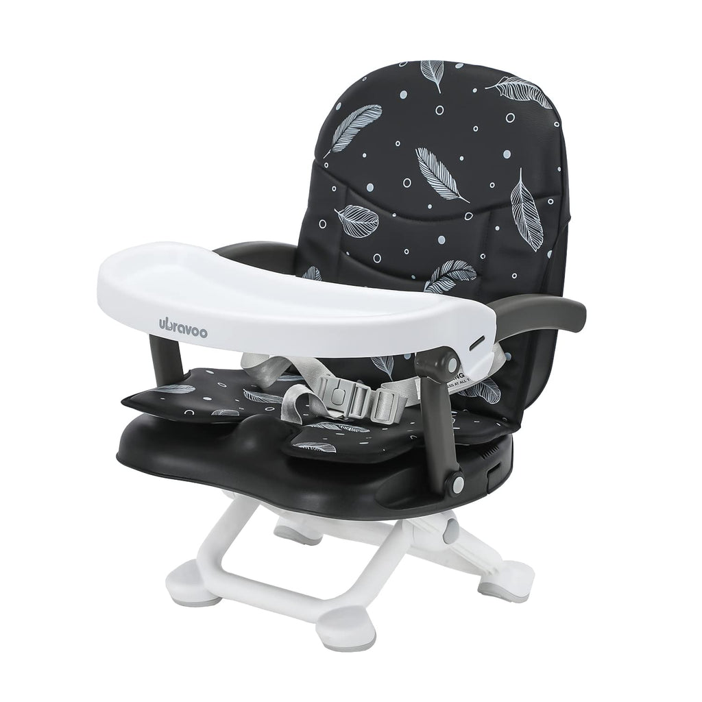 Baby Booster Seat for Dining Table with Removable Tray & Cushion, 3in1 Portable Toddler Booster Seat, 4 Height