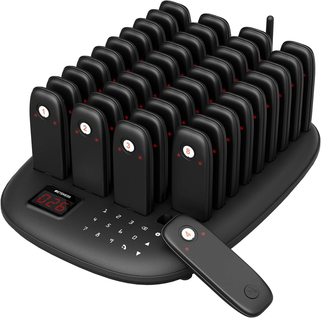 TD175M Beepers for Restaurants, Restaurant Buzzers,40 Pagers