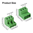 10PCS 3 Pin 5.08mm Pitch Pluggable PCB Angle Screw Terminal Block Plug Connector Socket Panel Mount DIY with 10Pcs 3Pin Phoenix Plug