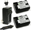 LP-E6, LP-E6N Battery (2-Pack) and Charger for Canon EOS 5D Mark II/III/IV, 5DS, 5DS R, 6D, 6D Mark II, 7D, 7D Mark