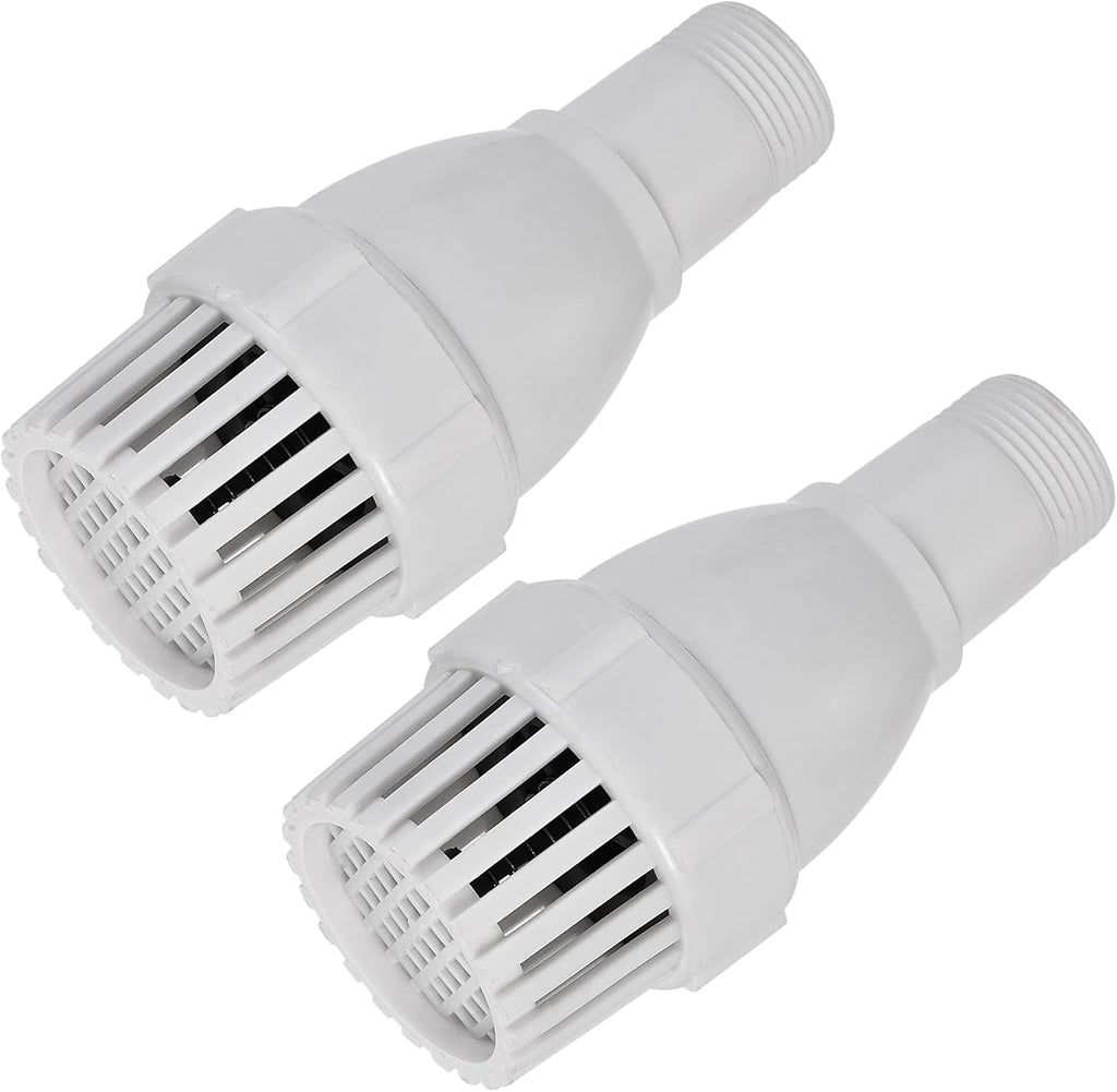 uxcell Foot Valve, G3/4 Thread Filter Strainer Check Valve White Pack of 2