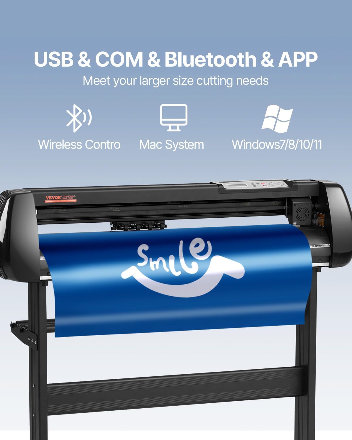 Vinyl Cutter Machine 34 inches Bluetooth Cutting Plotter Machine | For Windows & Mobile, 400 in / 10 m Accuracy