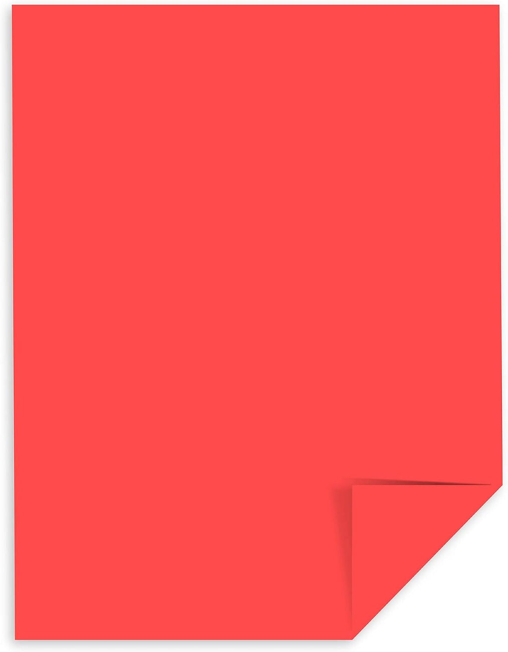 Neenah Astrobrights Color Paper, 8.5”x11”, 89gsm, Rocket Red, 500 Sheets (22641), 24lb Colored Paper