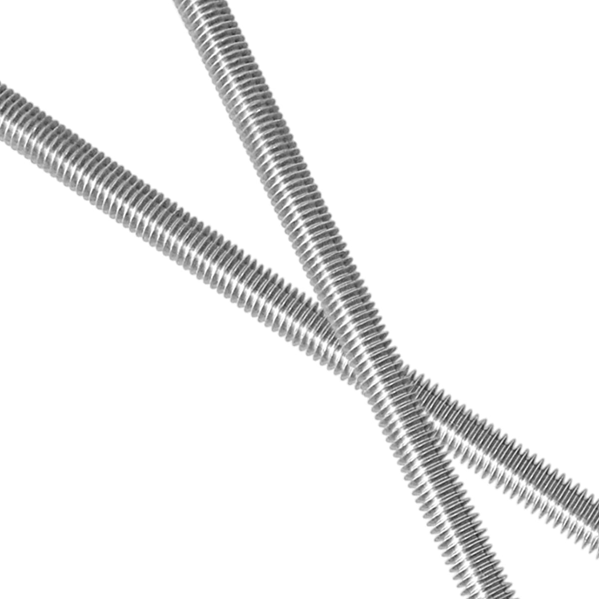 2 Packs 304 Stainless Steel 3/8"-16 Thread Fully Threaded Rods, 12" Length, Right Hand Threads