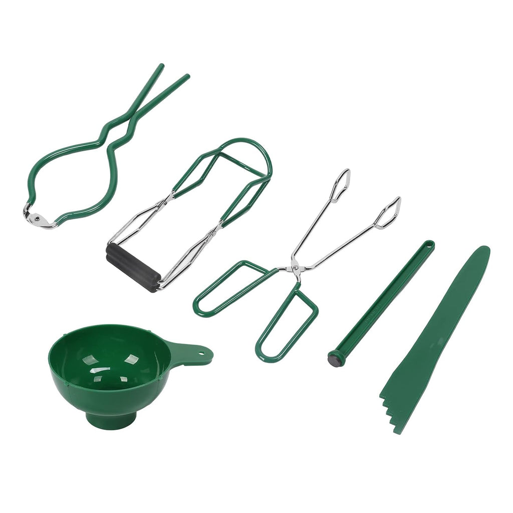 Stainless Steel Canning Set, 6 Pcs Canning Funnel Tong Bubble Popper Jar Wrench Lifter Magnetic Lid Lifter Jam Making