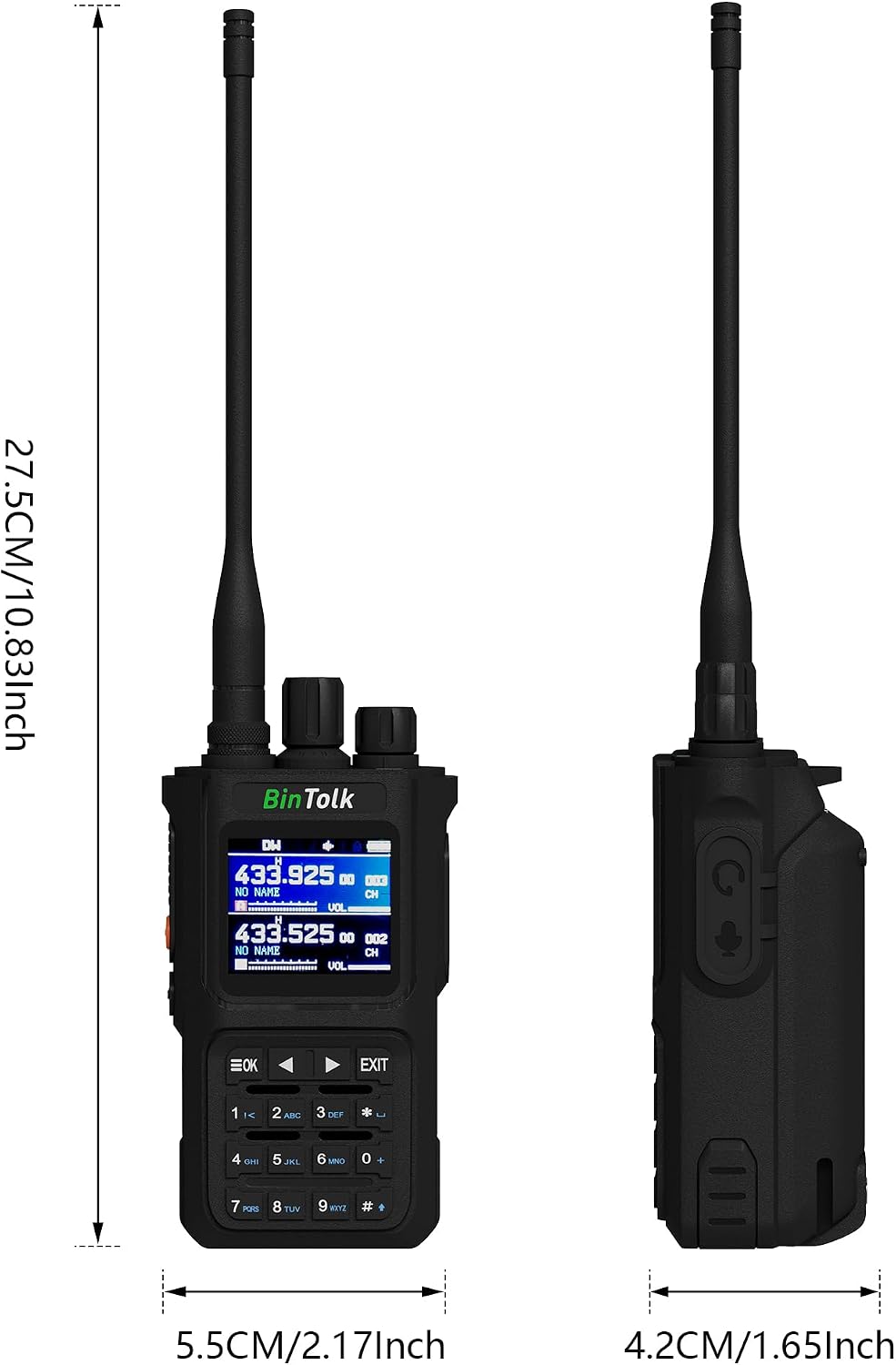 BT8000 Walkie Talkie Wireless Connectivity Programming APP NOAA Weather Alert USB-C Charger Two Way Radio AM FM SOS