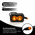 Ebike Headlight for Ridstar Q20 Q20 Lite Q20 Pro + Bracket Amber