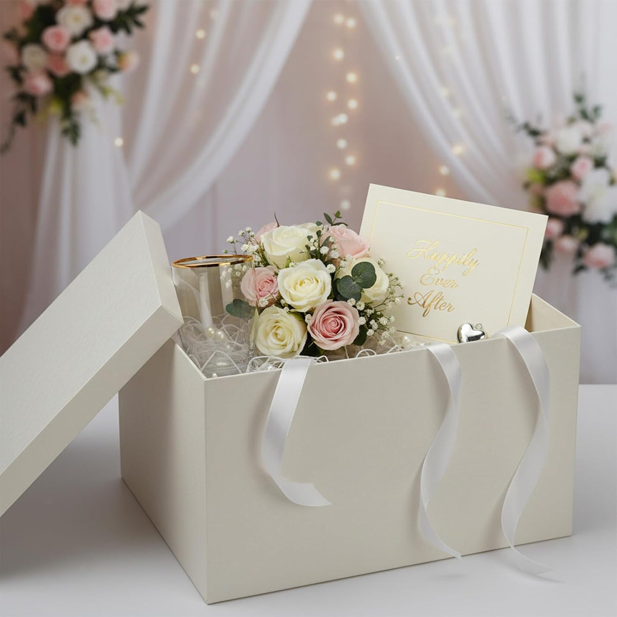 YINUOYOUJI Extra Large White Gift Box with Lids 17x11x11inches