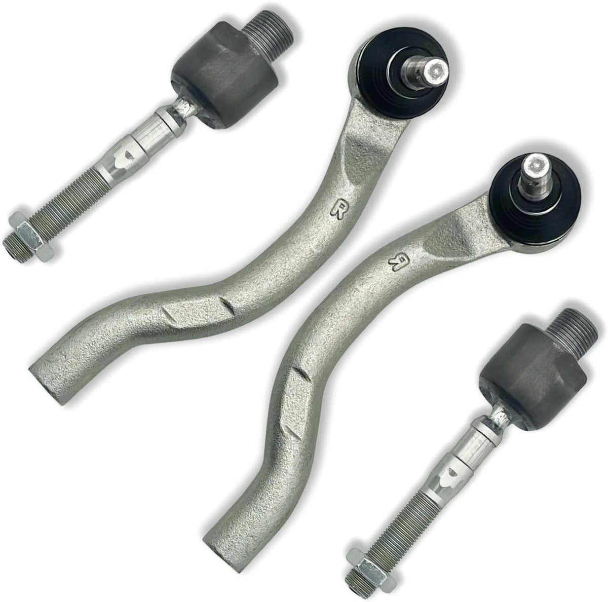 4pcs Front Inner & Outer Tie Rod Ends Kit
