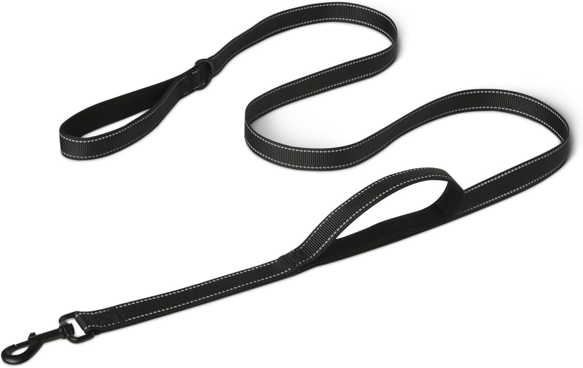 Dog Leash, 6ft with 2 Comfortable Dual Padded Handles for Traffic Control, Highly Reflective Leashes for Large &