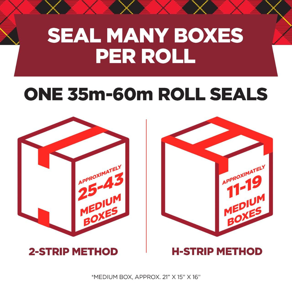 Secure Seal Packing Tape Refill, 1.88 in x 54.6 yd, 6 Rolls