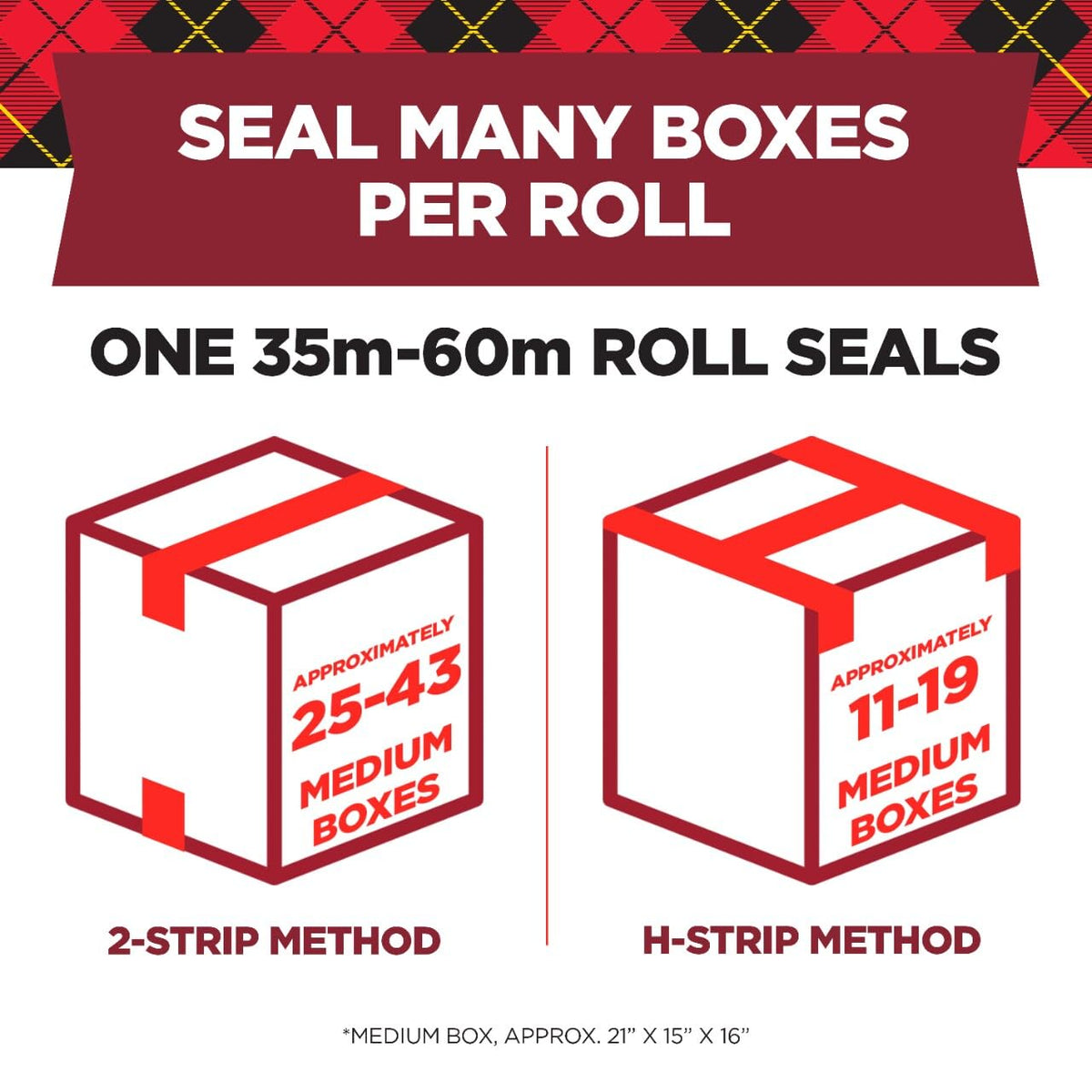 Secure Seal Packing Tape Refill, 1.88 in x 54.6 yd, 6 Rolls