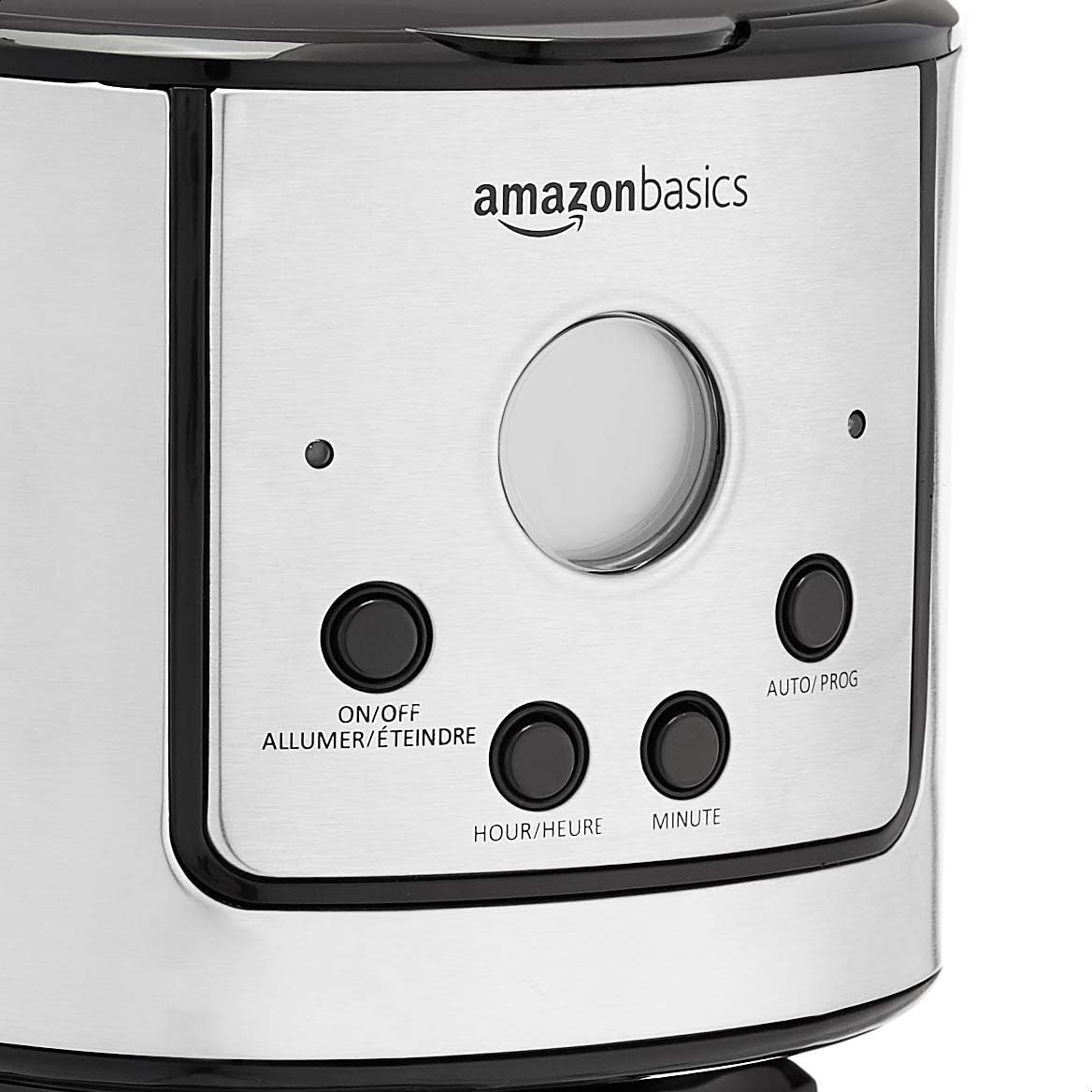 Programmable Coffeemaker with Carafe and Reusable Filter, Stainless Steel, 12 Cups, Black