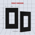ENERLITES 1-Gang Black Screwless Decorator Switch Outlet Wall Plate Cover