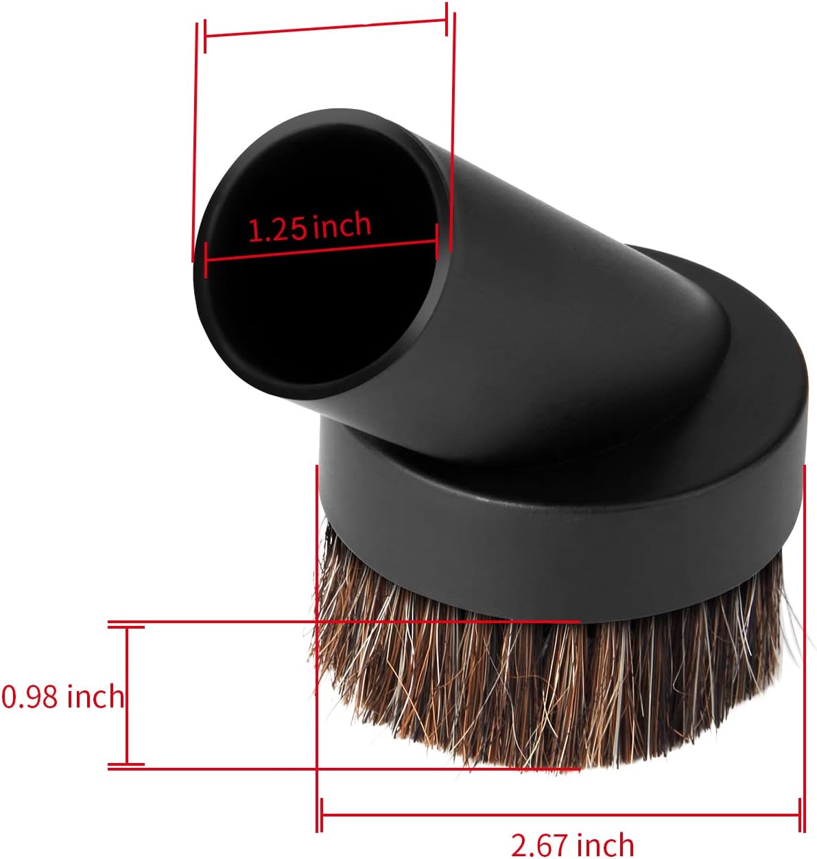 4Pcs Soft Bristle Vacuum Brush Round Brush Vacuum Attachment Universal Vacuum Dust Brush for Most Vacuum Cleaners