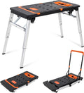 Folding Workbench 7 in 1 Portable Work Table with Wheels Height Adjustable