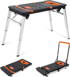 Folding Workbench 7 in 1 Portable Work Table with Wheels Height Adjustable