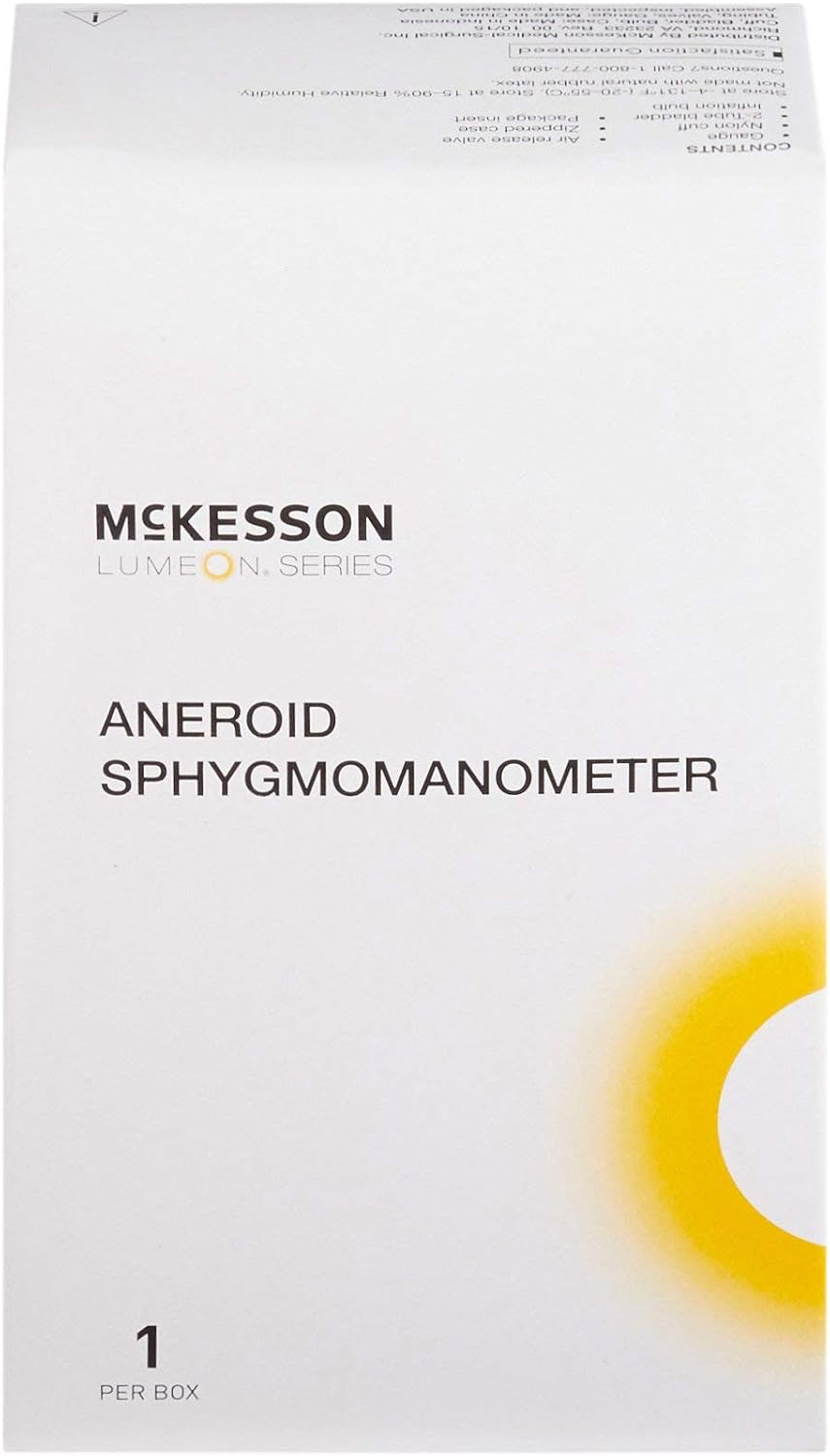 Aneroid Sphygmomanometer, Burgundy, Large, 34-50 cm, 1 ct | Manual Blood Pressure Cuff Monitor, Carrying Case