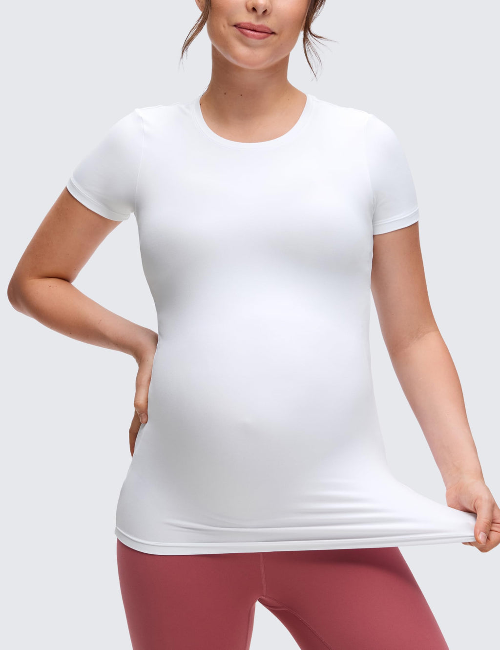 Maternity Crewneck T-Shirt White Medium