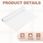 Kraft Wrapping Paper Roll 15"x433"(36 ft) White 80GSM