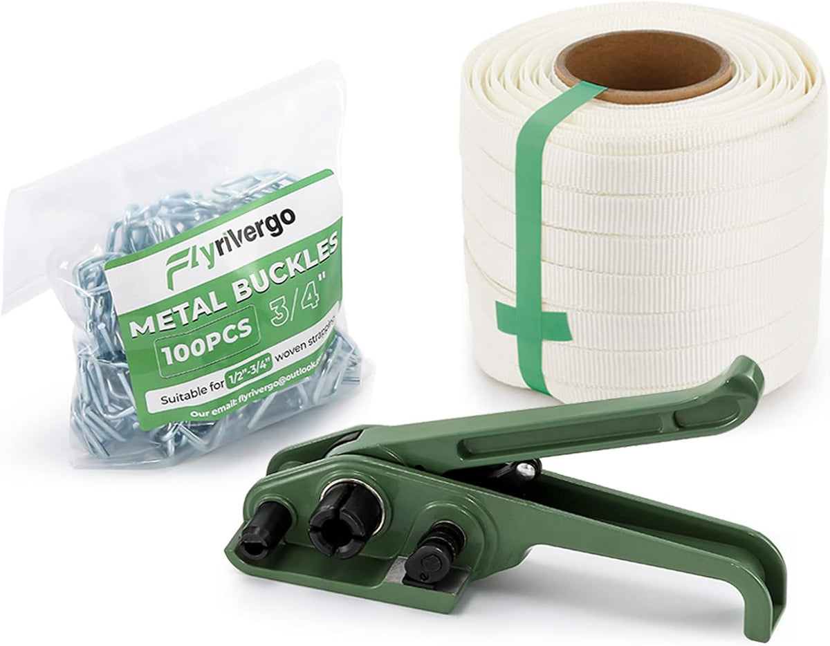 Banding Strapping Kit 3/4" x 330' Woven Cord, 2500lbs