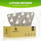 Bamboo Lotion Facial Tissue Unbleached, 6 Box 3ply and 720 Sheets, Bamboo Facial Tissue - FSC Certified