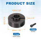 MECCANIXITY Single Split Shaft Collar 3/8"(10mm) Bore Carbon Steel