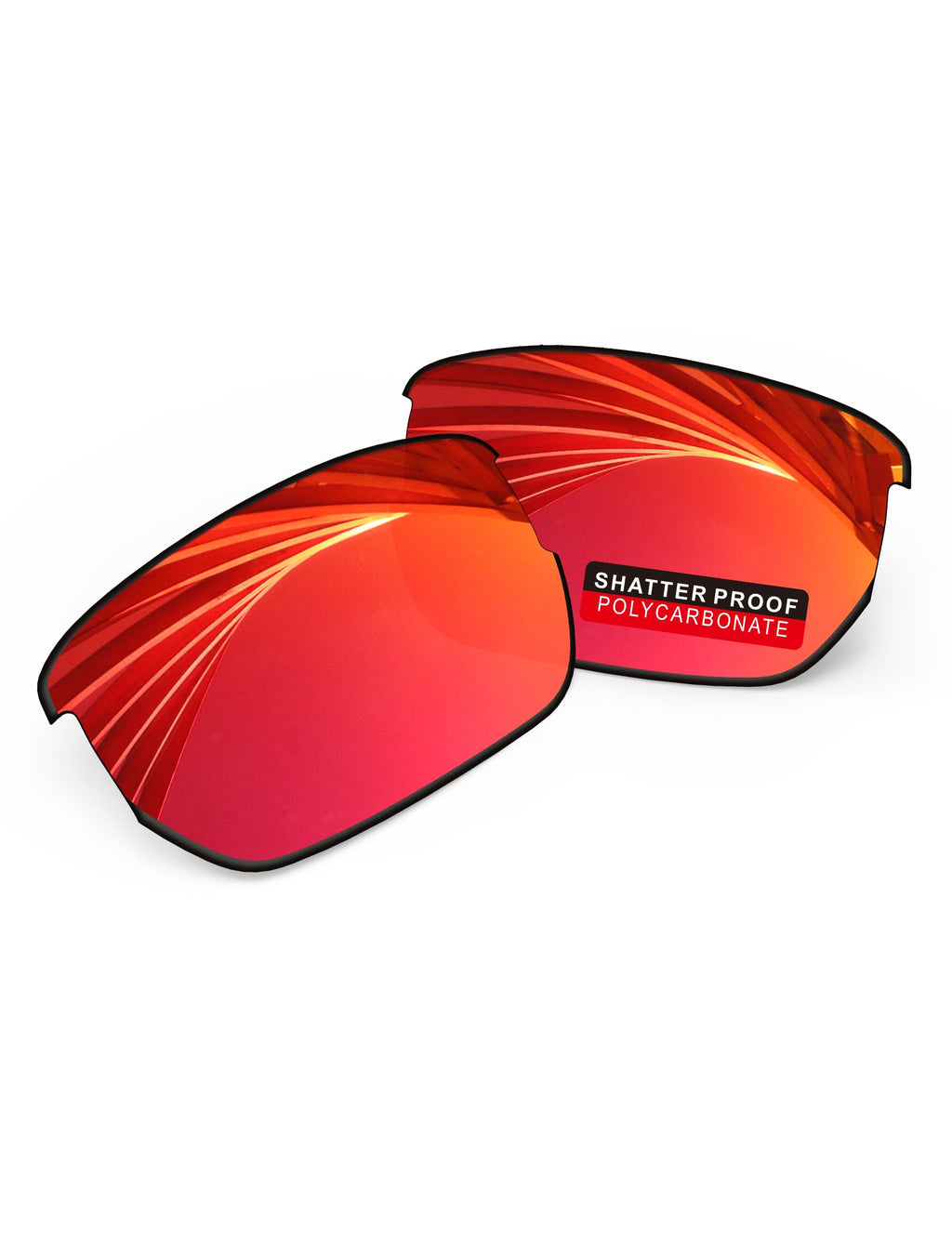 PRO+ Polycarbonate Polarized Replacement Lenses for Wiley X Valor Sunglass - Fire Red