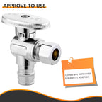 10PC HeSun 1/2" PEX-A x 3/8" OD Comp Angle Stop Valve(VALVE094-10)