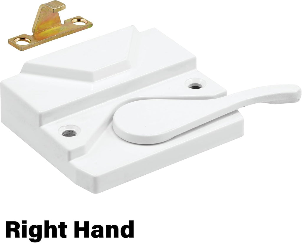 H 3953 Sash Lock and Keeper, Right Hand, White