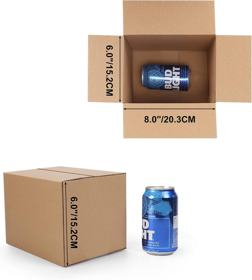 40 Packs 8x6x6 Shipping Boxes Cardboard Boxes Shipping Box for Business Packaging Thin Box
