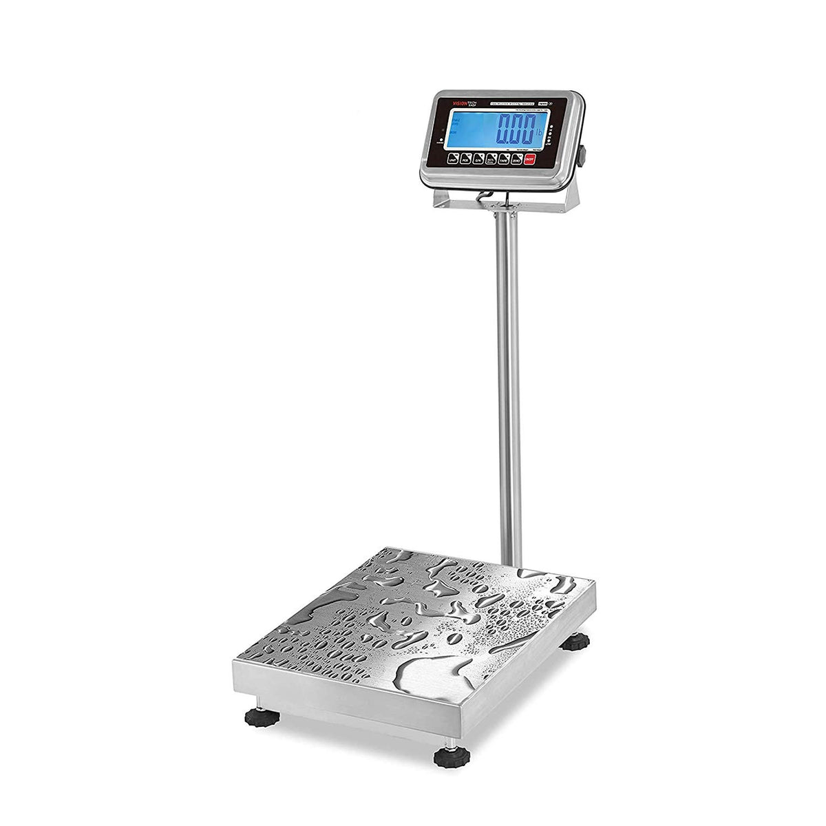 TBWS-100 Washdown Stainless Steel Bench Scale, Lb/Kg/Oz Switchable, 100lb Capacity, 0.02lb Readability, NTEP Legal