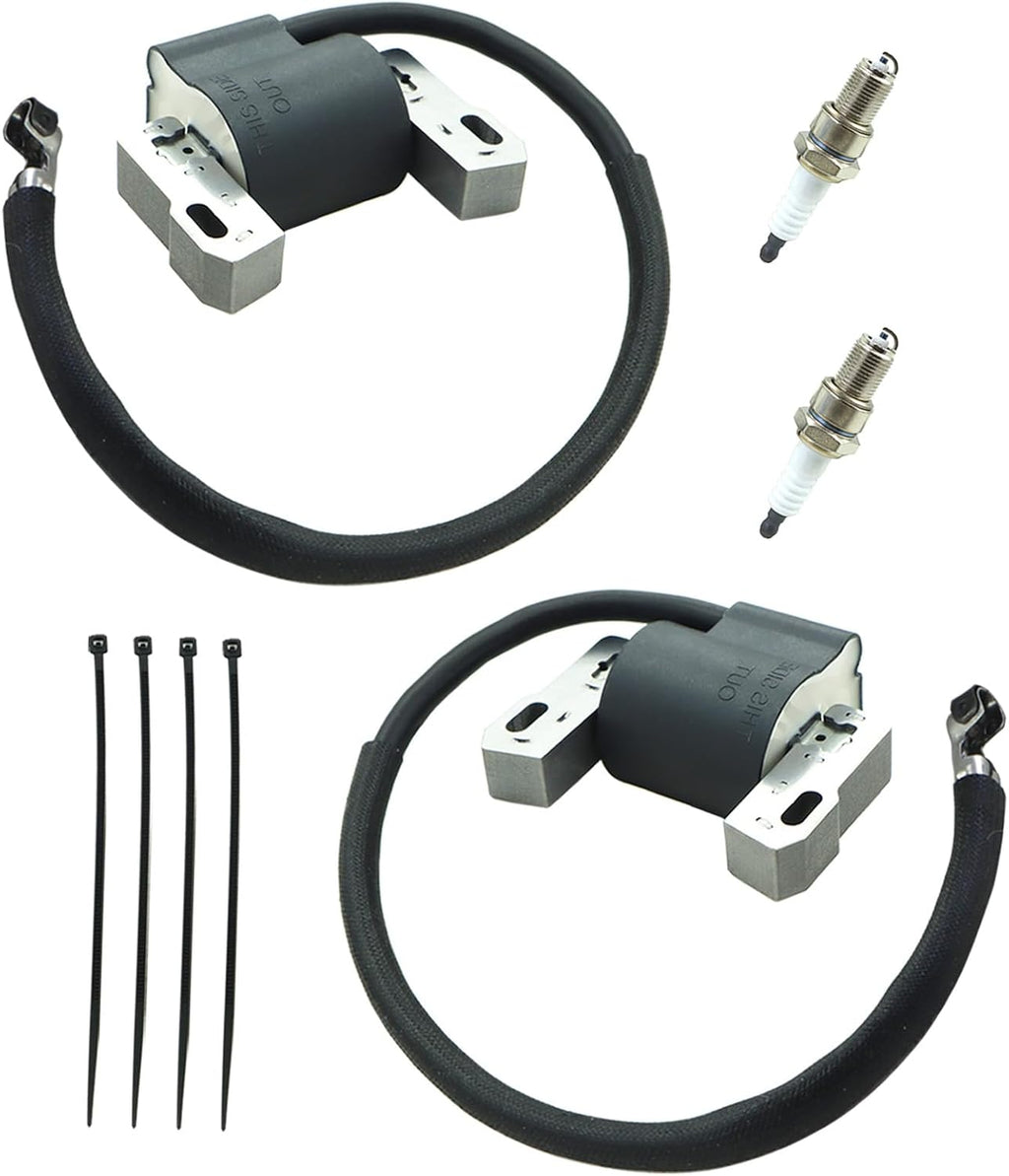 2 Sets of 592846 Ignition Coil Module Compatible with BS Intek V-Twin 18-22HP Lawn Mowers Engine