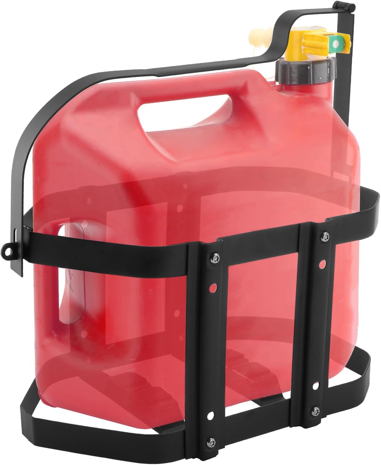 5 Gallon Gas Can Holder, Metal Steel Fuel Container Mount Bracket | Compatible with No-Spill Gas Can for Model 1450