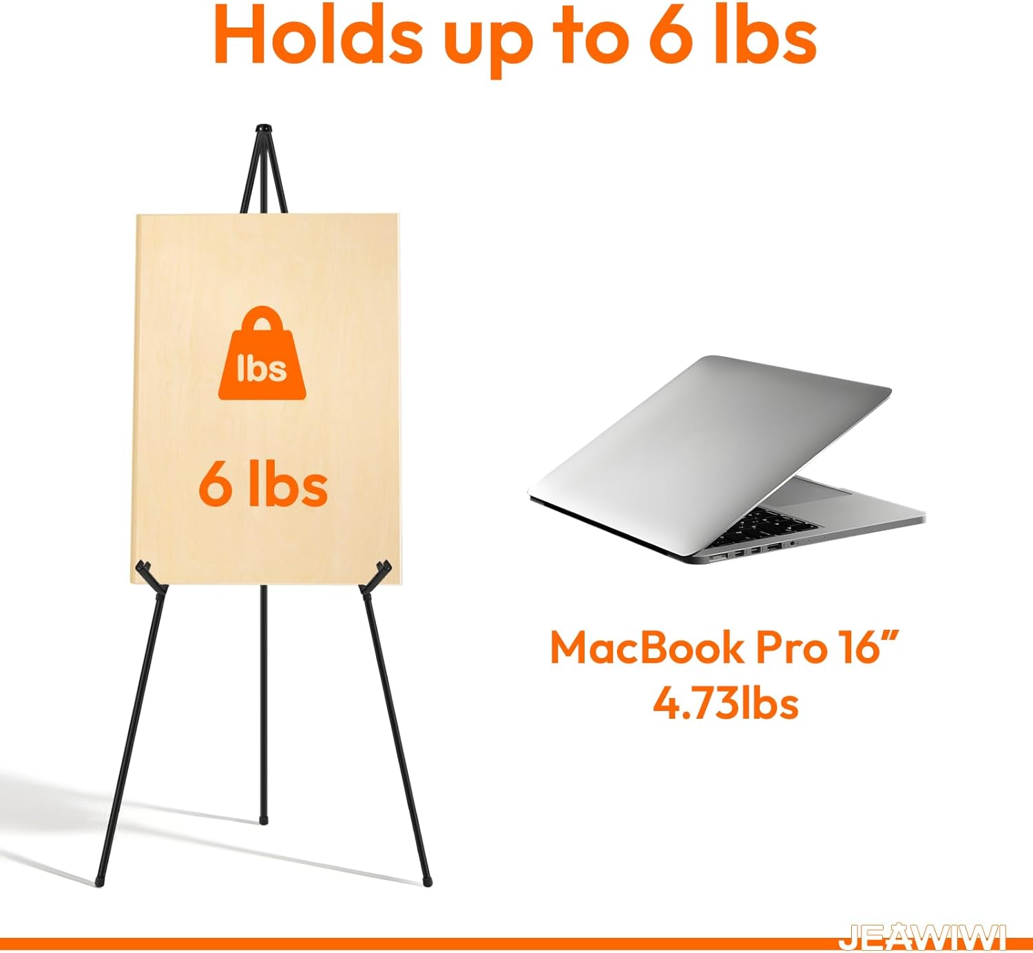 2 Pcs Lightweight Easel Stand, 66 Inch, Black, with Carry Bags | Adjustable Portable Display Easel, Metal Floor