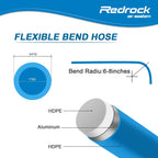 Compressed Air Piping System 3/4" x 100 feet HDPE Aluminum Air Line Kit with Elbow Air Pipe Fitting for Shop Garage 200PSI and 2 Pack 3/4 inch Straight Air System Fittings with 3/4" Male NPT Thread