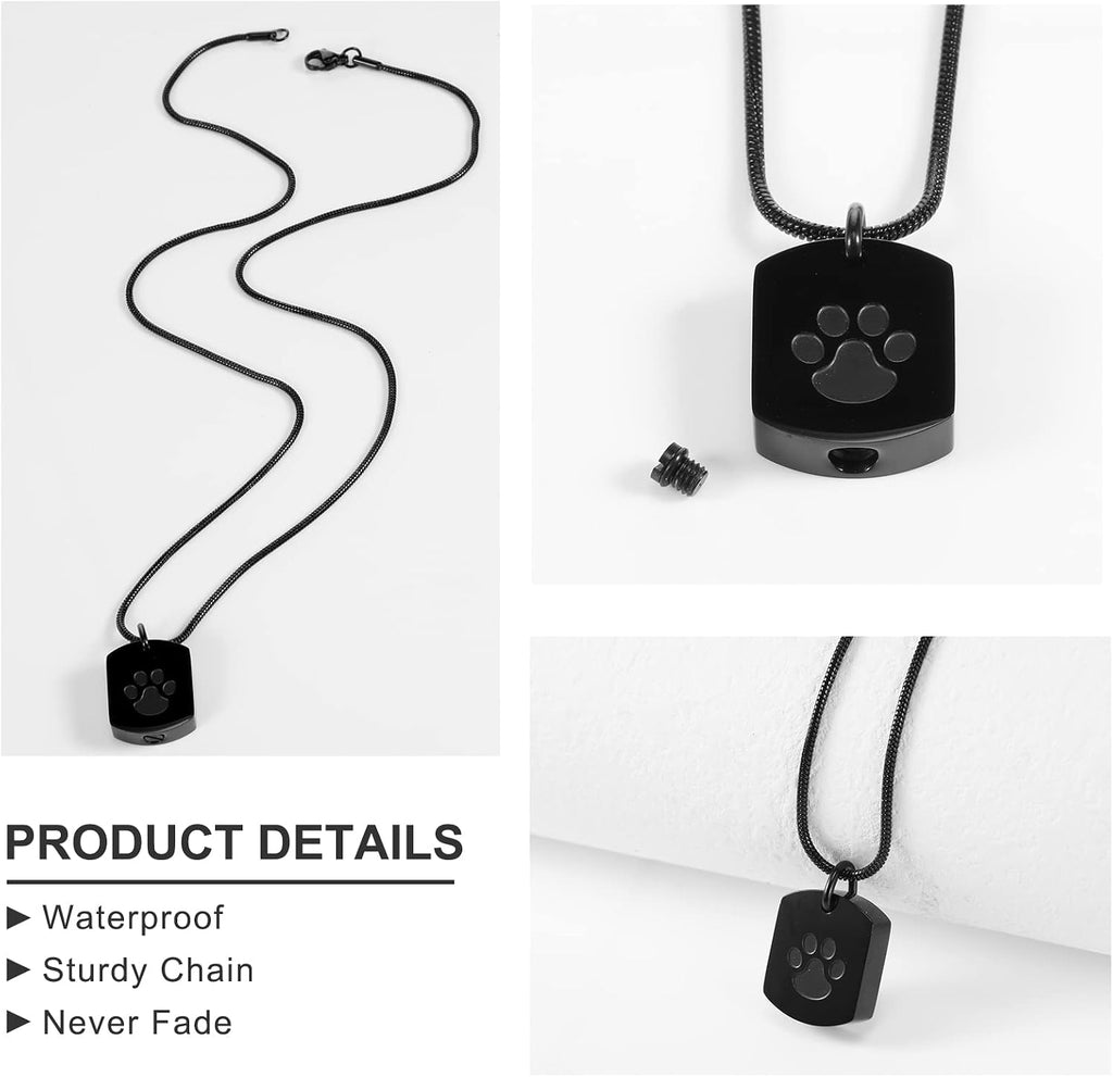 3 Pcs 3 Pcs Pet Cremation Jewelry Urn Memorial Ashes Necklace