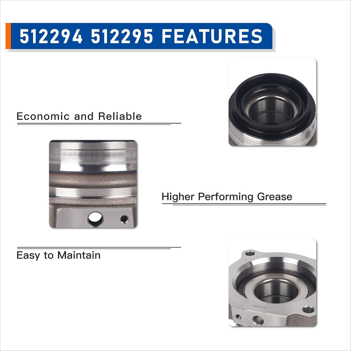 PAROD 512294 512295 Rear Wheel Bearing Hub Assembly Fit for 2005-2020 Toyota Tacoma(Pair)