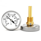 Bimetal Thermometer, 0-250°F/-20-120℃, 1/2" NPT Connection Thread