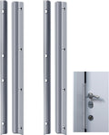 2 Pack 12 Inch Steel Door Latch Guard Plate Constructed Latch Shield Gray Painted Swing in Doors Plate Cover