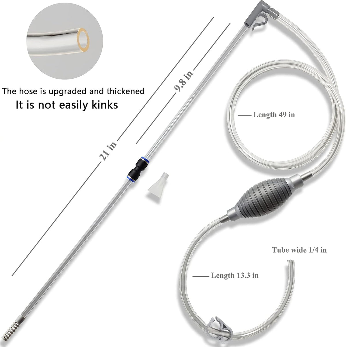 Aquarium Siphon Vacuum and Water Changer Kit for Small Fish Tanks