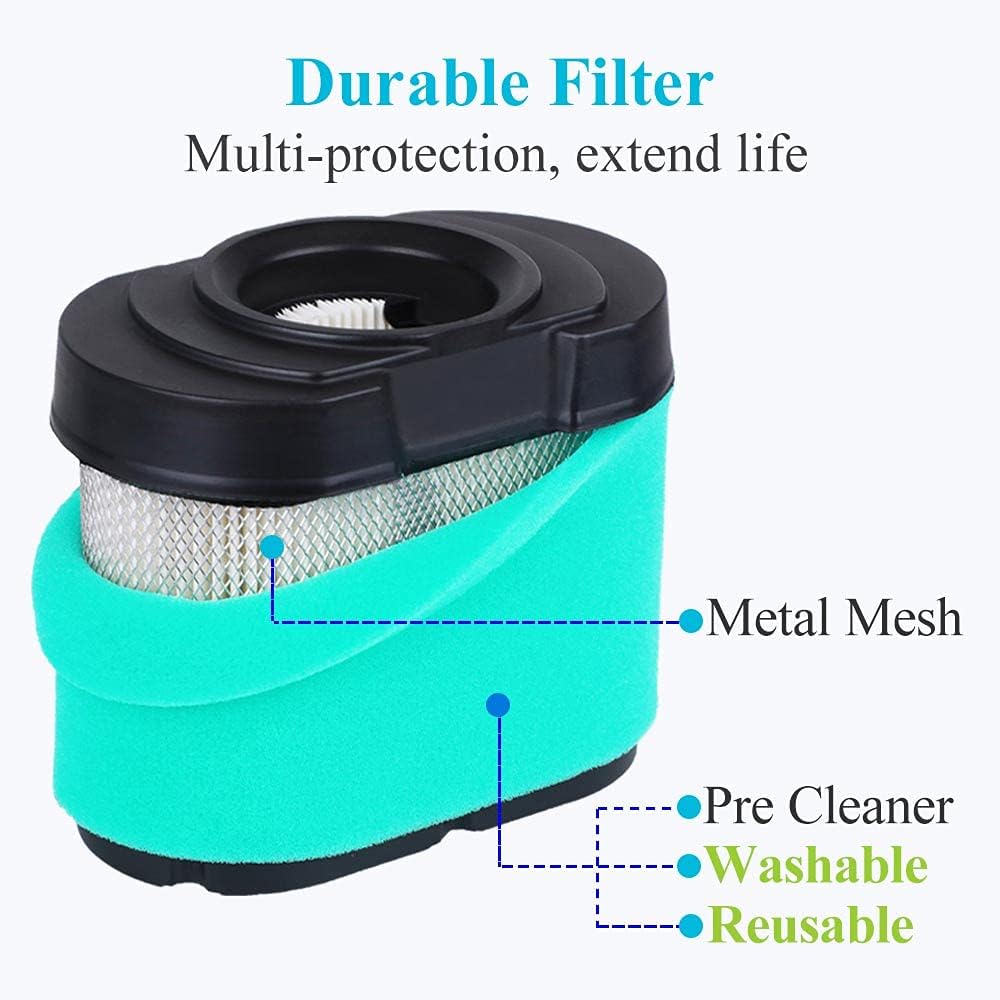 Professional 792105 Air Filter, Durable 276890 Air Cleaner with Fuel Filter, Compatible with V-Twin Engine 44H777